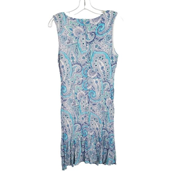 Cynthia Rowley Size 6 Dress Midi Beachy Summer V-neck Ruffle Hem Crinkle Crepe - Picture 3 of 9